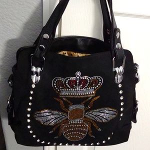 Rhinestone Queen Bee Bling Handbag